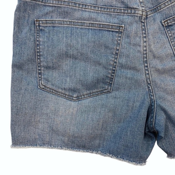 J. Crew high-waist button-fly frayed 3.5" jeans shorts stretch denim sz 31 - Picture 9 of 10